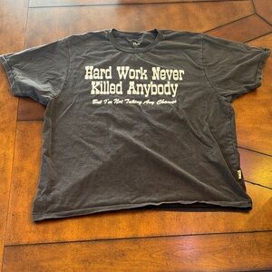 Black Graphic Tee with Bold Statement Print